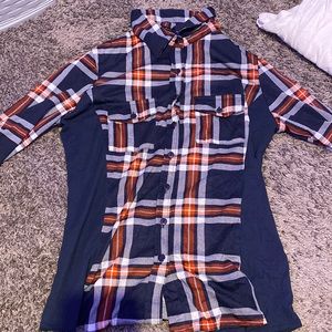 Blue and red flannel size small